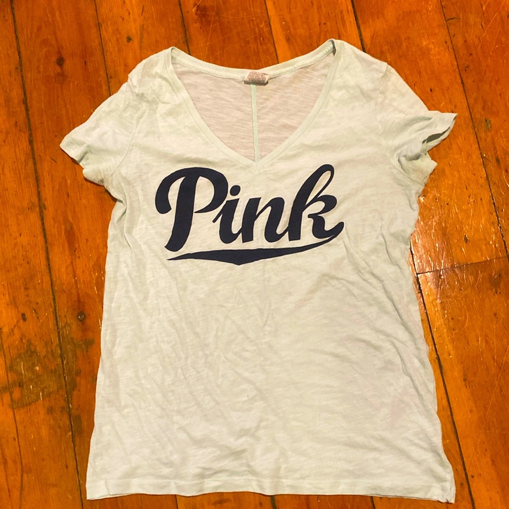 Victoria’s Secret PINK logo V-neck tee